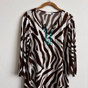 Susan Graver Zebra Print Top